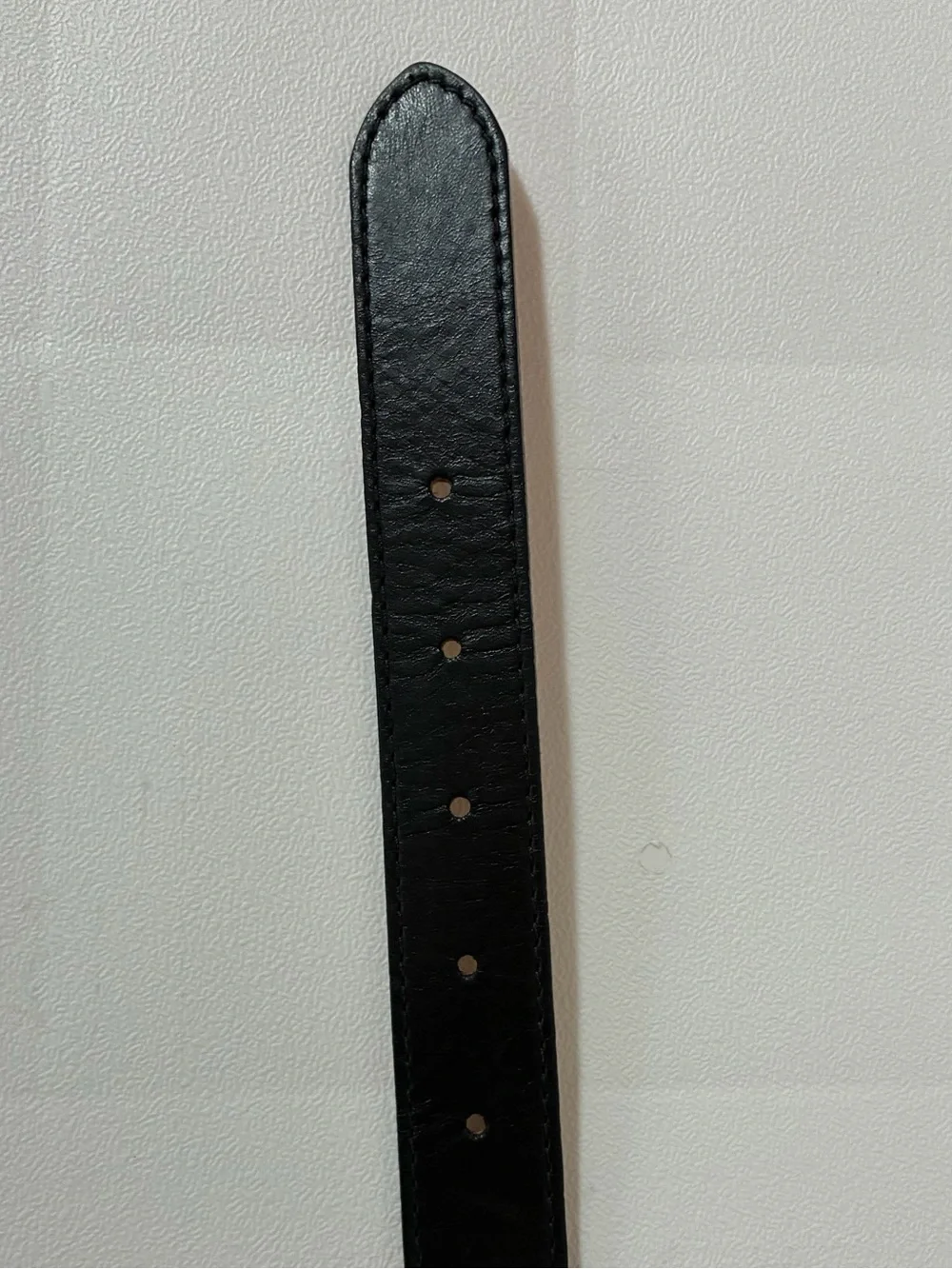 Streets Ahead Black Leather Zipper Belt Gunmetal Multi-Loop Buckle Size L Y2K